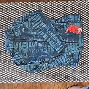 NWT The North Face Womens S Windbreaker Jacket Teal Hooded Hybrid